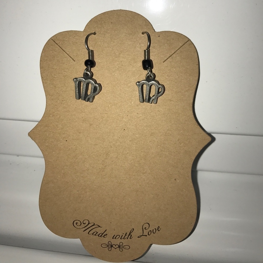 Virgo Zodiac Dangle Earrings